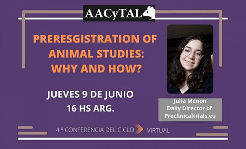 Jornada Dra Julia Menon: Ciclo Bioética en Experimentación Animal - AACyTAL 2022