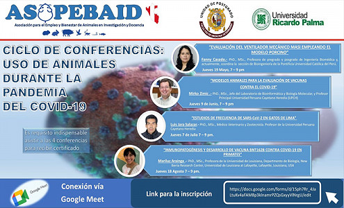 Ciclo de Conferencias - Uso de Animales durante la Pandemia del COVID-19