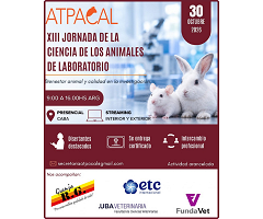 XIII Jornada de la Ciencia de los Animales de Laboratorio se realizará el 30 de octubre en modalidad presencial y por streaming