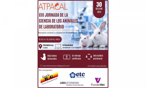 XIII Jornada de la Ciencia de los Animales de Laboratorio se realizará el 30 de octubrel