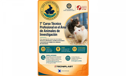Chile: Universidad San Sebastián y Fundación Ciencia & Vida lanzan el 1º Curso Técnico Profesional en el Área de Animales de Investigación