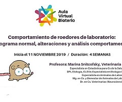 Aula Virtual Bioterio: Comportamiento de roedores de laboratorio_etograma normal, alteraciones y análisis comportamental