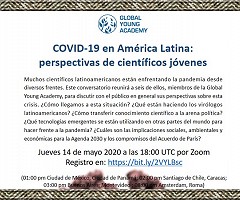 Conversatorio en línea: COVID-19 en América Latina, perspectivas de científicos jóvenes