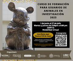 Curso de formación para usuarios de animales en investigación 2023