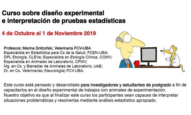 Aula Virtual Bioterio: Curso sobre diseño experimental e interpretación de  pruebas estadísticas