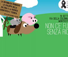 Manifestación en Roma en apoyo a la investigación con animales