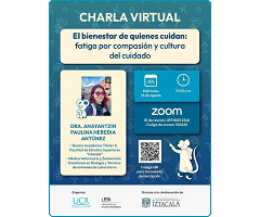 El LEBi-UCR realizará una charla virtual sobre fatiga por compasión y cultura del cuidado