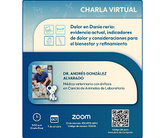 Charla virtual gratuita abordará el dolor en Danio rerio, sus indicadores y estrategias de refinamiento