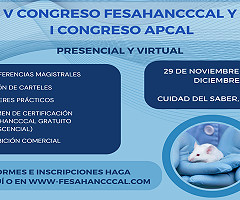 V Congreso FeSAHANCCCAL-I APCAL. 29 de Noviembre- 2 de Diciembre 2023